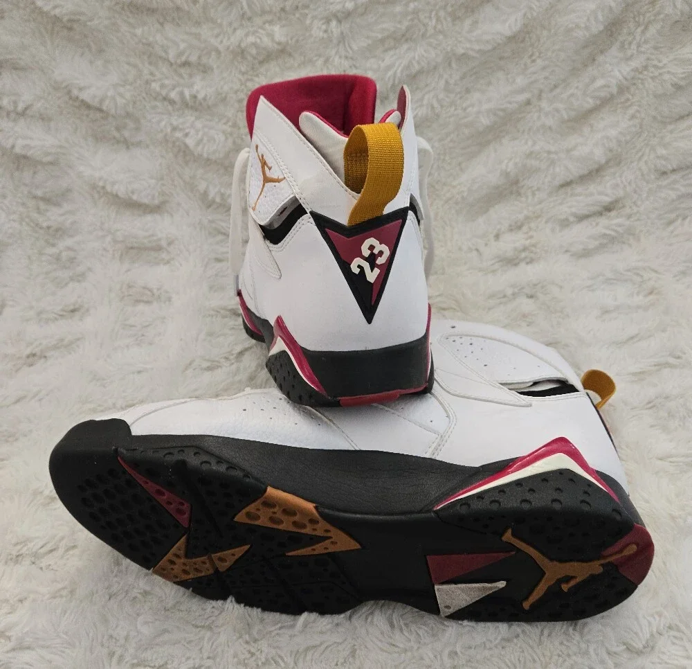 Air Jordan 7 Retro Cardinal White Black Red Size 13